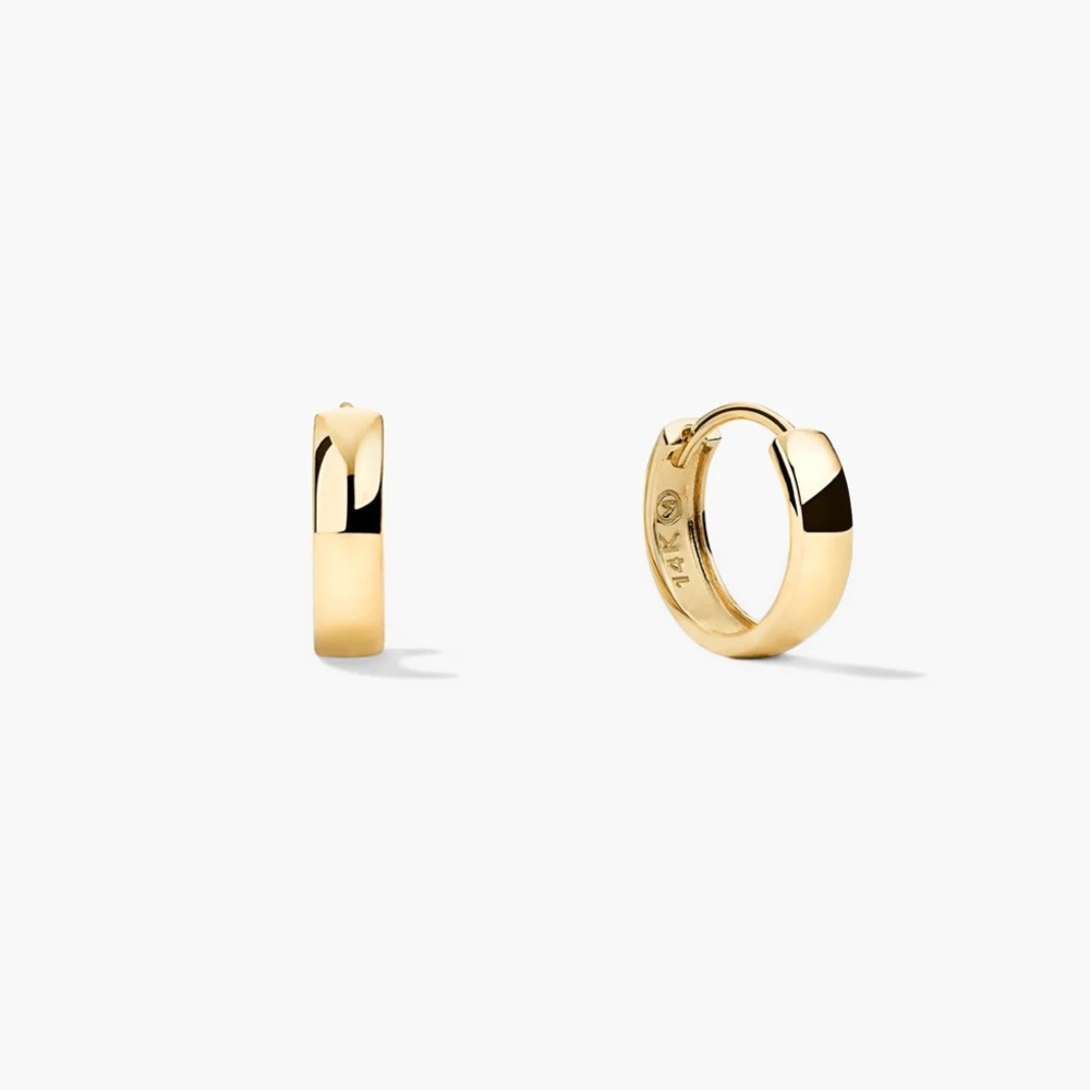 Mejuri Bold Huggie Hoops in 14k solid gold